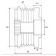 Шкив обгонный генератора APM8761