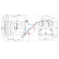 6671 компрессор кондиционера SD5H14 6671 компрессор кондиционера SD5H14