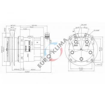 6672 компрессор кондиционера SD5H14 