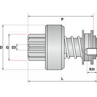 Бендикс стартера BO-21t. CG137891. 1-652 Ford KA
SD0076