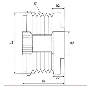 Шкив обгонный генератора APN3121