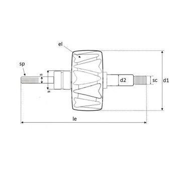 Ротор генератора AVA8300