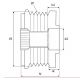 Шкив обгонный генератора APV0200