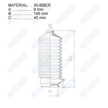 Пыльник рулевой рейки RDZ0257MG