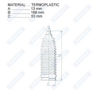 Пыльник рулевой рейки RDZ0029MG