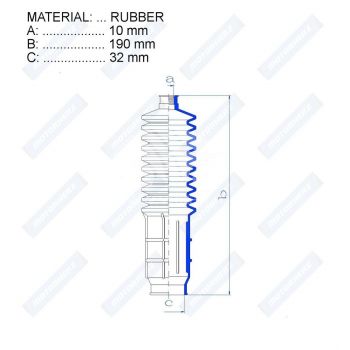 Пыльник рулевой рейки RDZ0114MG