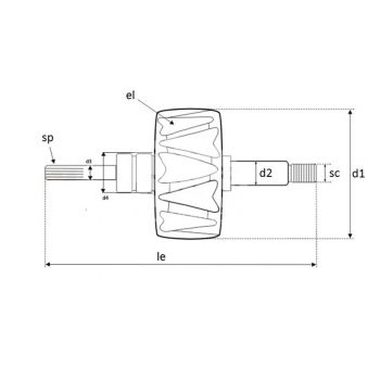 Ротор генератора AVM0192