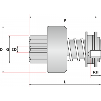 Бендикс стартера ND-9t. CG234402. до JS760
SD6032