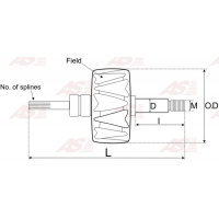 AR5049S
Ротор генератора MI 12V-70A. do JA1430IR.Suzuki