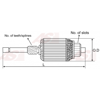 SA1019
Якiр  стартера DR-12V-6kW. до 8000005