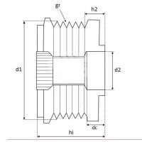 Шкив обгонный генератора APE1310