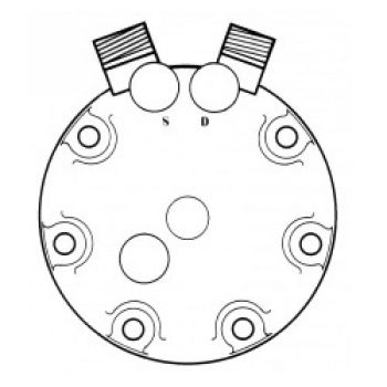 1101001 КОМПРЕСОР КОНДИЦІОНЕРА SANDEN SD7H15 132MM 2GA 12V V/OR JE CLAAS KRONE VOLVO JCB 1101001 КОМПРЕСОР КОНДИЦІОНЕРА SANDEN SD7H15 132MM 2GA 12V V/OR JE CLAAS KRONE VOLVO JCB