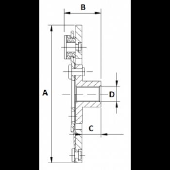 2301019 Пластина зчеплення, зривна пластина компресора SANDEN PXC14 MERCEDES W205 X253 VITO SPRINTER