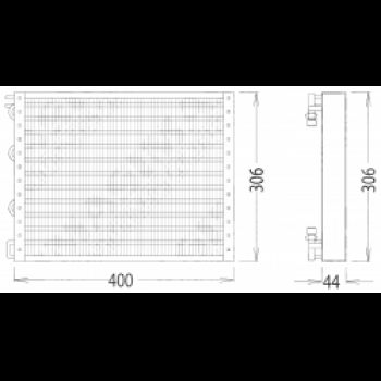 5000280 Радиатор кондиционера 306X400X44 MM ORING SZEROKI ROZSTAW LAMEL