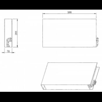 5000282 Радиатор кондиционера 500X265X70 MM ORING SZEROKI ROZSTAW LAMEL