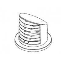 Eberspächer Flow out grid, high 90º for hose adapter Ø 50/60 mm. Black 221000010064