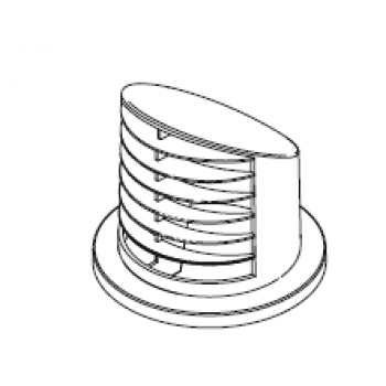 Eberspächer Flow out grid, high 90º for hose adapter Ø 50/60 mm. Black 221000010064