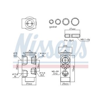 
Расширительный клапан, кондиционер NISSENS 999222
