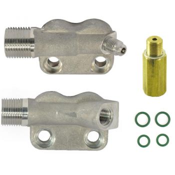 3003003 КОЛЕКТОР - ПІДКЛЮЧЕННЯ КОМПРЕСОРУ, КОМПРЕСОР КОНДИЦІОНЕРУ ПОВІТРЯ DENSO 6E171 PAD - ORING + ZAWÓR + ORINGI JOHN DEERE