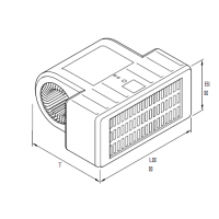 Eberspächer Xeros 4200 Heat exchanger with flangs 2 x Ø 75 mm. 12 Volt FA0282101165