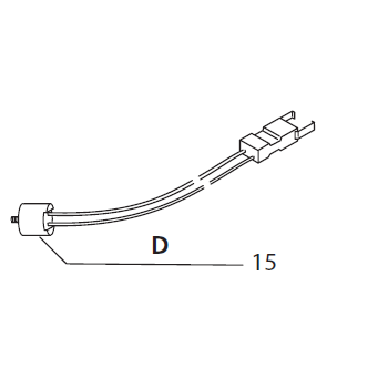 Webasto Blower thermostat for DBW 2010 heaters. 40 º. Wire blue/green. (4-15) 454443