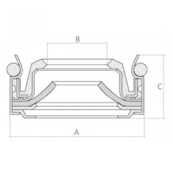 2800110 Сальник вала компресора кондиціонера SANDEN MITSUBISHI AX105VSR FX105V FX80 FXA105VS MSC105CVS