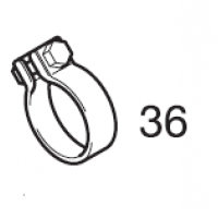 Eberspächer Pipe clip for Hydronic 10 heaters. Ø 30-33 mm. (2-36) 000015209003