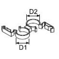 Webasto Hose and cable holder. Ø 20 mm. Plastic. Black. Set 5 pieces 9010997A