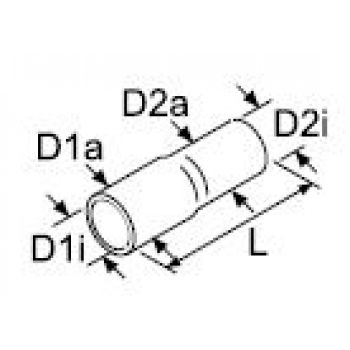 Webasto Molded hose. D1i Ø 20 mm, D2i Ø 18 mm, D1a Ø 27 mm, D2a Ø 25 mm. Length 60 mm 1320856A
