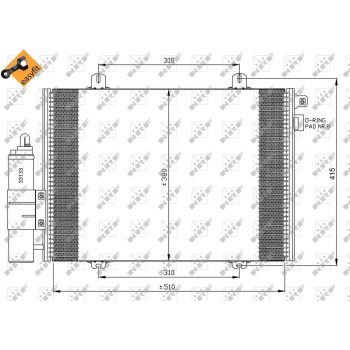 Радіатор кондиціонера (конденсер)  AC-20RE07_35379-NR