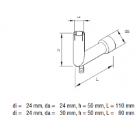 Eberspächer Exhaust bend with drain. 24-24 mm. 90° 251226894500
