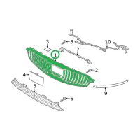 GRILLE-RADIATOR, CENTER 86352-F6030