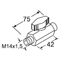 Kogelkraan voor brandstofleiding 88028D