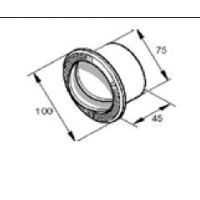 Webasto Air exhaust with hose connection 45°. Ø 70 mm. Lockable. Plastic 79206100