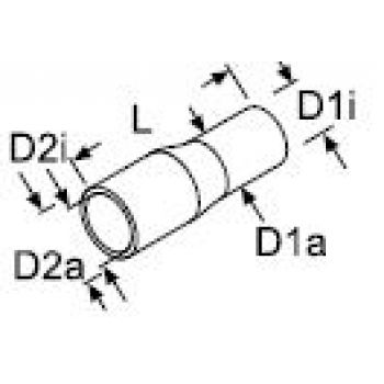 Webasto Molded hose. D1i Ø 32 mm, D2i Ø 38 mm, D1a Ø 41 mm, D2a Ø 47 mm. Length 70 mm. Silicone SPH11116051A