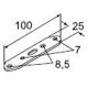Webasto Mounting strip. Length 100 mm. Wide 25 mm. Steel 9007918A Webasto Mounting strip. Length 100 mm. Wide 25 mm. Steel 9007918A