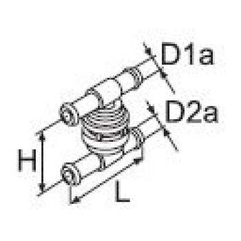 Webasto Non return valve. Ø 18 mm. Without leakage drill hole. Length 82 mm. Hight 82 mm. Plastic. 1319255A