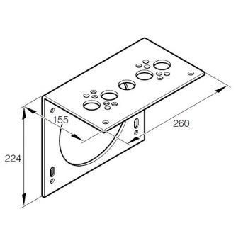 Eberspächer Heating clamp for Airtronic D 5 heaters. Drummed. Right-angle. 224 x 155 mm 240076000001