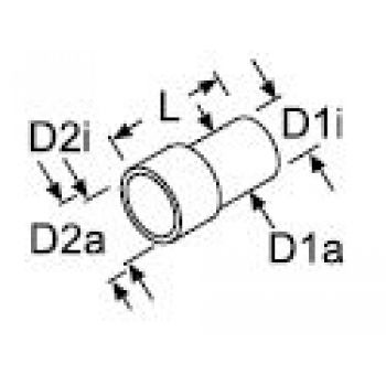 Webasto Molded hose. D1i Ø 28 mm, D2i Ø 38 mm, D1a Ø 37 mm, D2a Ø 47 mm. Lengte 100 mm. Silicone, Neoplan 1320374A