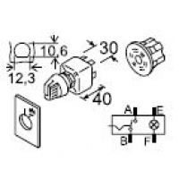 Webasto Switch with bulb, complete. 24 Volt. 7.5 Ampére 109999