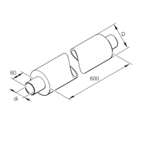 Eberspächer/Webasto Noise filter hose. Ø 75 mm. Length 500 mm 500300045075