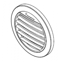 Eberspächer Flow out grid, flat 0º for hose adapter Ø 50/60 mm. Black 221000010040