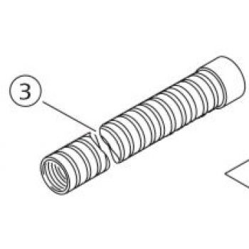 Webast Fleible exhaust hose. Ø 38 mm. Length 1000 mm. (7-3) 1322674A Webast Fleible exhaust hose. Ø 38 mm. Length 1000 mm. (7-3) 1322674A