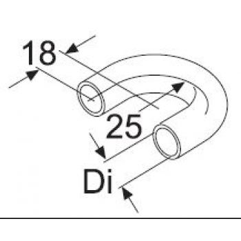 Webasto Molded hose. Di Ø 18 mm, Da Ø 25 mm. 180° 1319401A