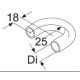 Webasto Molded hose. Di Ø 18 mm, Da Ø 25 mm. 180° 1319401A