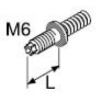 Webasto Self tapping stud bolt. M6. Length 30.5 mm. Steel zinc coated 9009025A