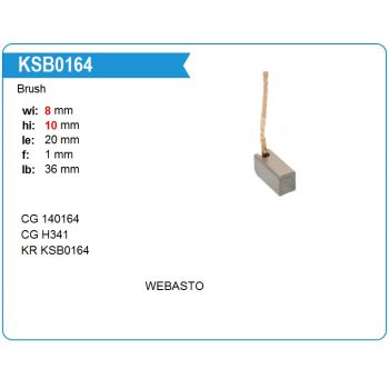 Щетки мотора отопителя KSB0164