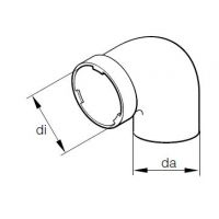 Eberspächer Bend, 90°. Ø 75 mm. Synthetic 251482890005