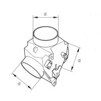 Eberspächer Manifold with valve. 90 x 90 x 90 mm 000033000175