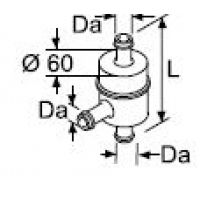 Webasto Thermostat. Ø 20 mm. Length 112 mm. Brass 1320033A